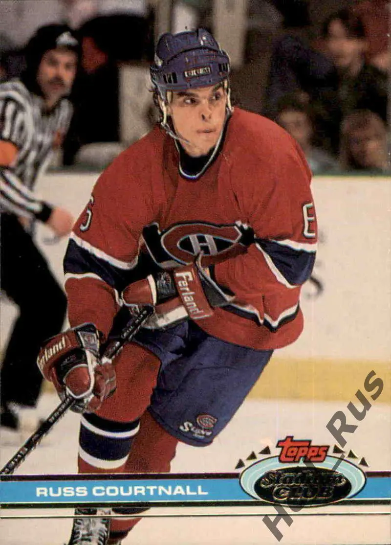 Хоккей Карточка Russ Courtnall/Расс Куртнолл Montreal Canadiens/Монреаль НХЛ-NHL