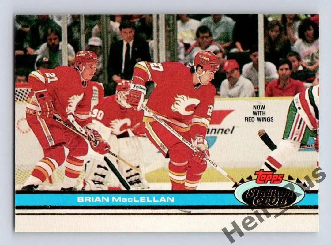 Хоккей. Карточка Brian MacLellan/Брайан Маклеллан Calgary Flames/Калгари НХЛ/NHL