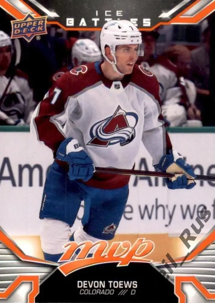 Хоккей. Карточка Devon Toews/Девон Тэйвз (Colorado Avalanche / Колорадо) НХЛ/NHL