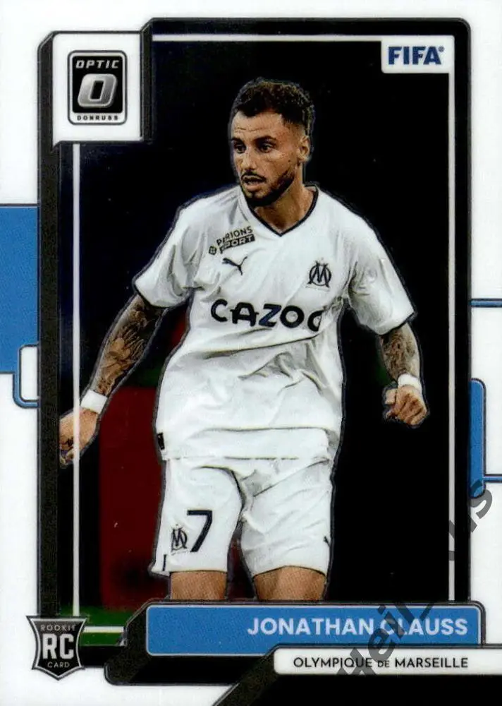 Футбол Карточка Jonathan Clauss/Жонатан Клосс Олимпик Марсель, Ницца Ланс Panini