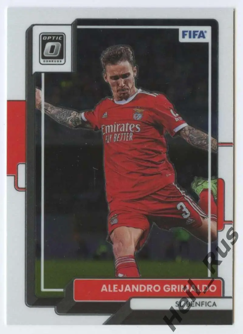 Футбол. Карточка Алехандро Гримальдо Бенфика, Барселона, Байер 04 Panini 2022-23