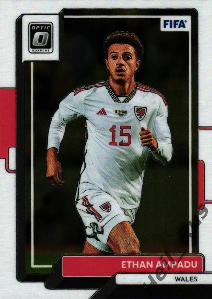 Футбол Карточка Ethan Ampadu/Итан Ампаду Уэльс/Челси/Лидс Юнайтед Panini 2022-23