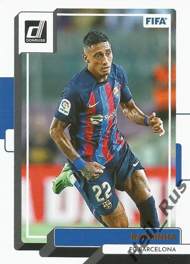 Футбол. Карточка Raphinha/Рафинья Барселона, Лидс Юнайтед Panini/Панини 2022-23