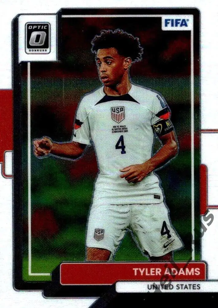 Футбол Карточка Тайлер Адамс (USA/США, РБ Лейпциг, Лидс Юнайтед, Борнмут) Panini