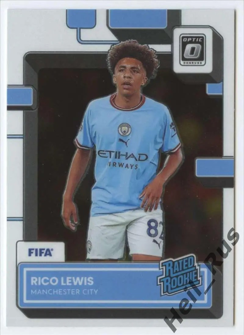 Футбол. Карточка Rico Lewis/Рико Льюис (Манчестер Сити) Panini/Панини 2022-23