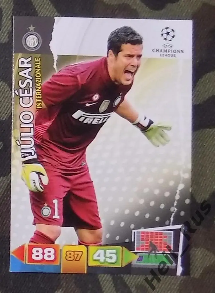Футбол Карточка Julio Cesar/Жулио Сезар (Интер, Фламенго) Лига Чемпионов 2011-12
