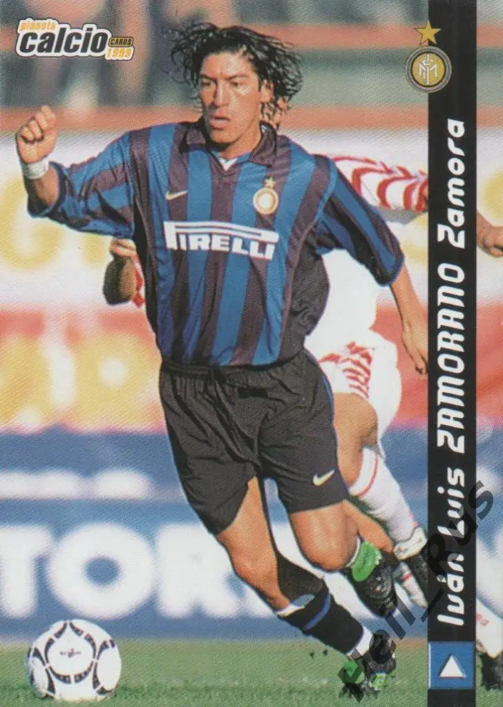 Футбол Карточка Ivan Zamorano/Иван Саморано Интернационале/Реал Мадрид 1998-1999