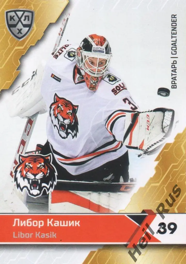 Хоккей. Карточка Либор Кашик (Амур Хабаровск) КХЛ/KHL сезон 2018/19 SeReal