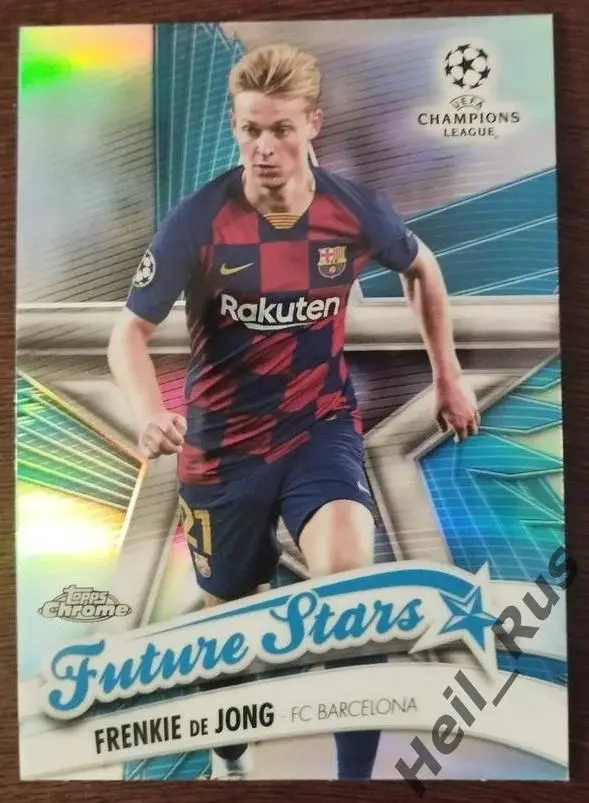 Футбол. Карточка Френки де Йонг (Барселона, Аякс) Лига Чемпионов 2019/20 TOPPS