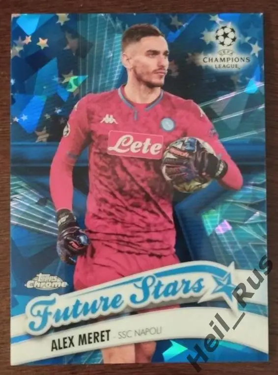 Футбол. Карточка Alex Meret/Алекс Мерет (Наполи) Лига Чемпионов 2019/20 TOPPS