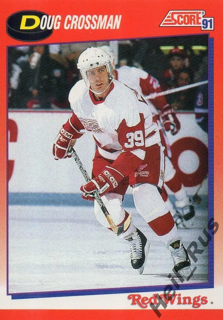 Хоккей. Карточка Doug Crossman/Дуг Кроссман (Detroit Red Wings/Детройт) НХЛ/NHL