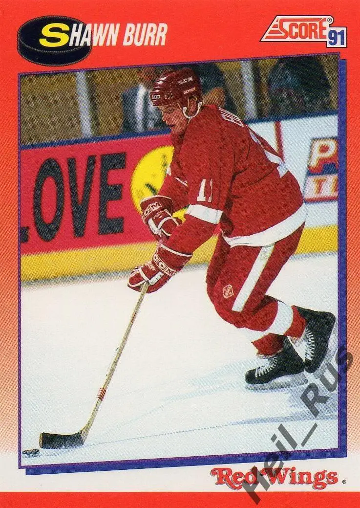Хоккей Карточка Shawn Burr/Шон Бурр Detroit Red Wings/Детройт Ред Уингз, НХЛ/NHL