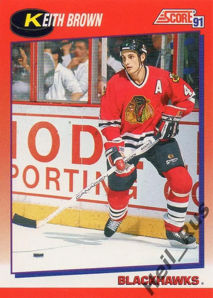 Хоккей Карточка Keith Brown/Кит Браун Chicago Blackhawks/Чикаго Блэкхокс НХЛ NHL