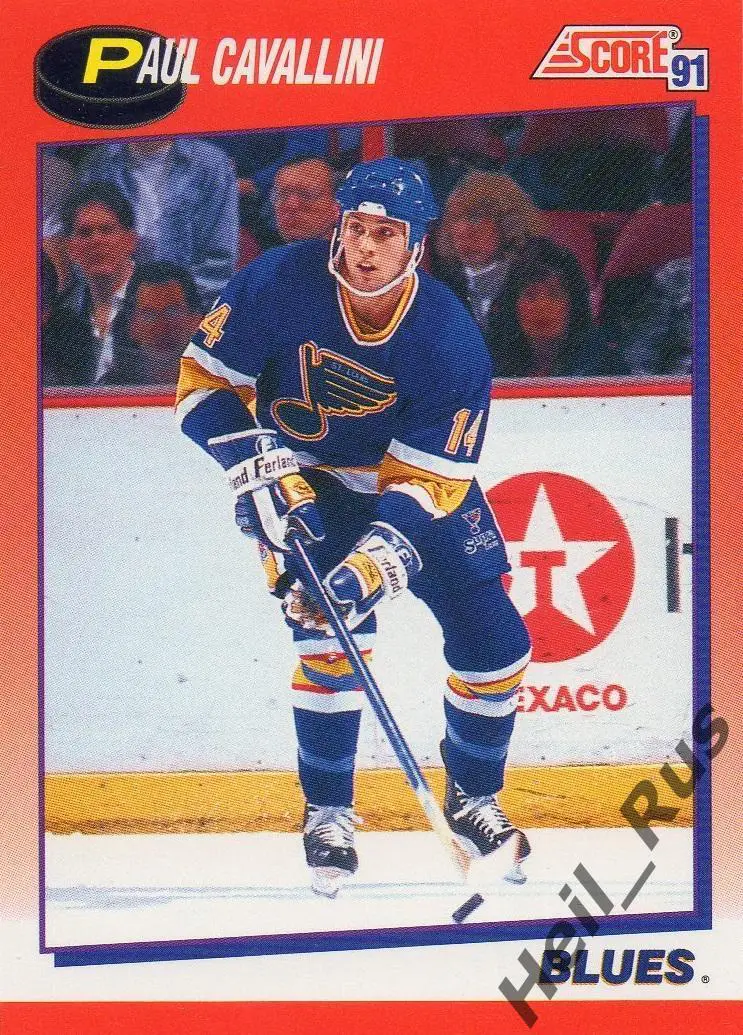 Хоккей Карточка Paul Cavallini/Пол Каваллини St. Louis Blues/Сент-Луис НХЛ/NHL