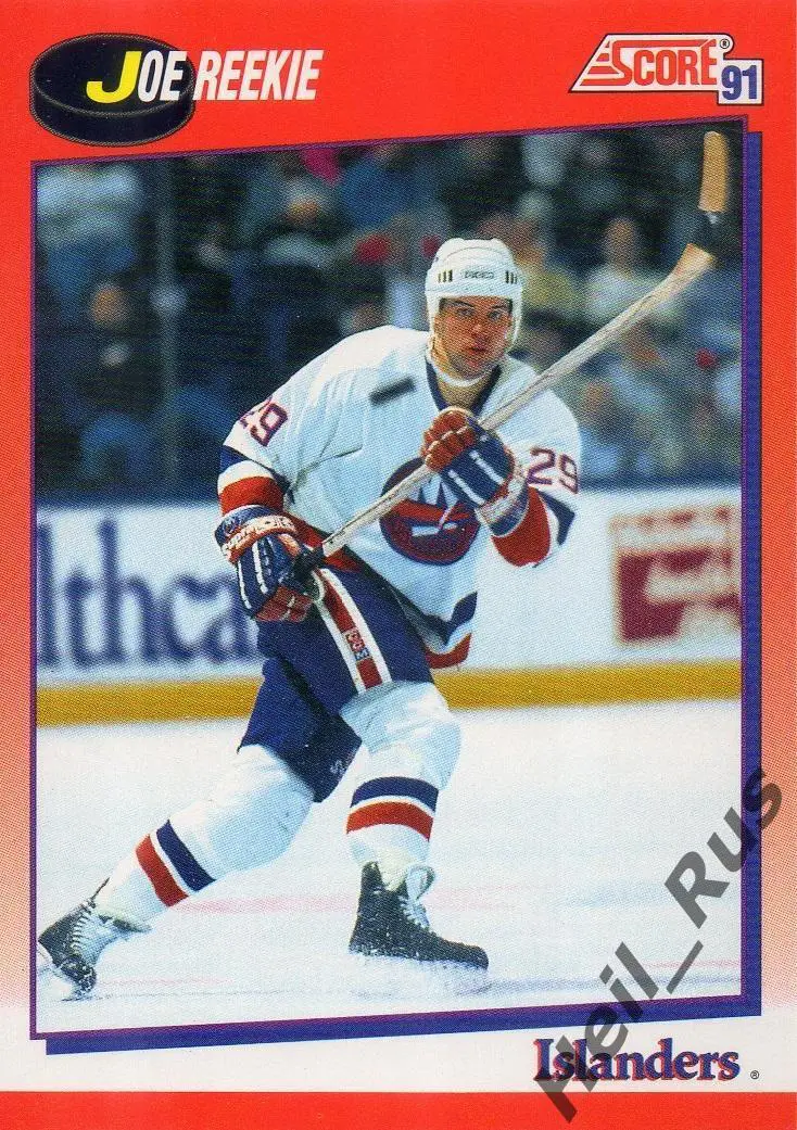 Карточка Joe Reekie/Джозеф Рики (New York Islanders/Нью-Йорк Айлендерс) НХЛ/NHL