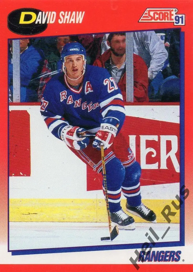 Хоккей Карточка David Shaw/Дэвид Шоу New York Rangers/Нью-Йорк Рейнджерс NHL/НХЛ