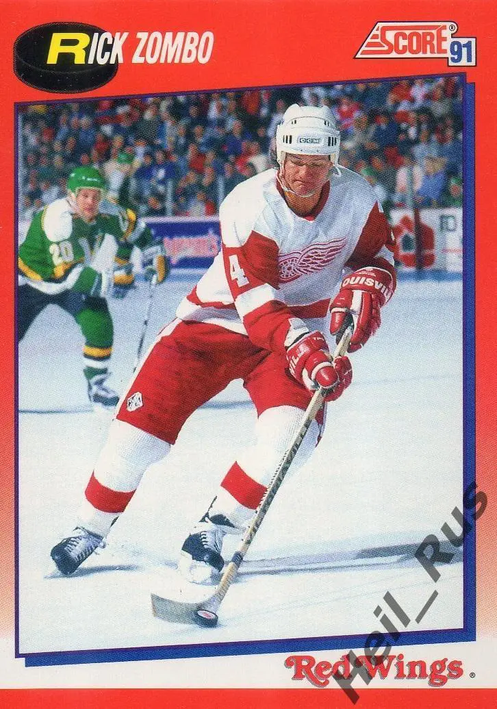 Хоккей Карточка Rick Zombo/Рик Зомбо Detroit Red Wings/Детройт Ред Уингз NHL-НХЛ