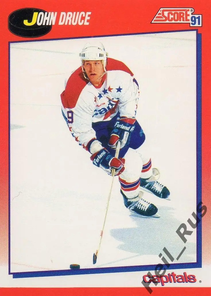 Хоккей. Карточка John Druce / Джон Дрюс (Washington Capitals/Вашингтон) НХЛ/NHL