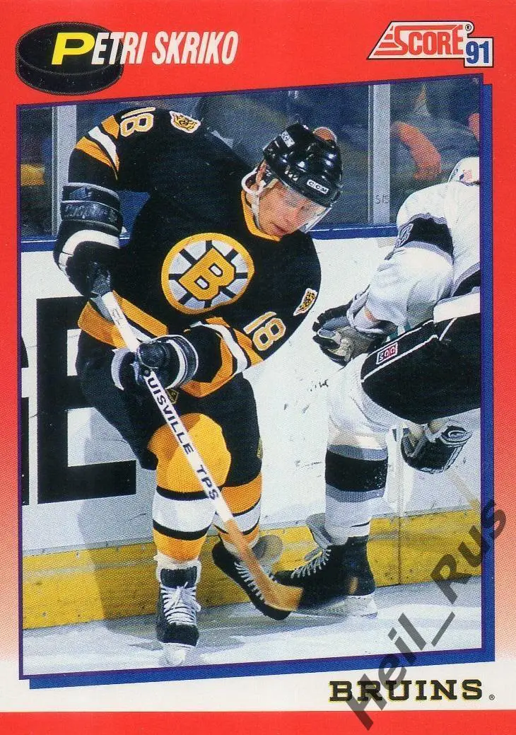 Хоккей. Карточка Petri Skriko/Петри Скрико (Boston Bruins/Бостон Брюинз) НХЛ/NHL