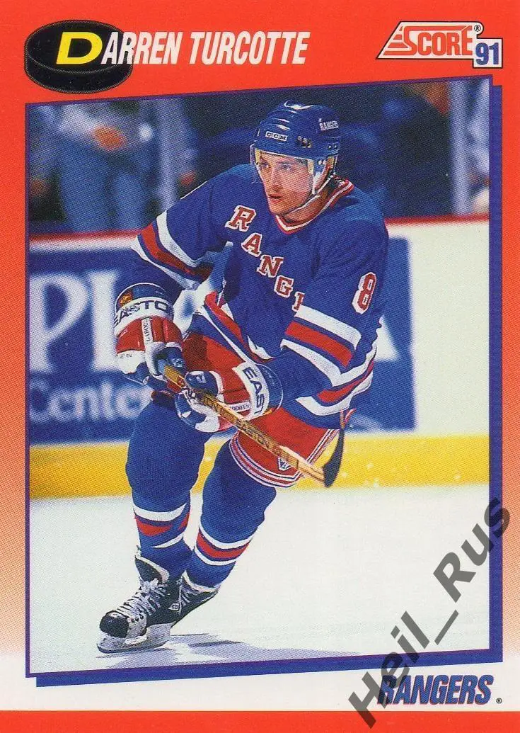 Хоккей Карточка Darren Turcotte/Даррен Тэркотт New York Rangers/Нью-Йорк NHL НХЛ