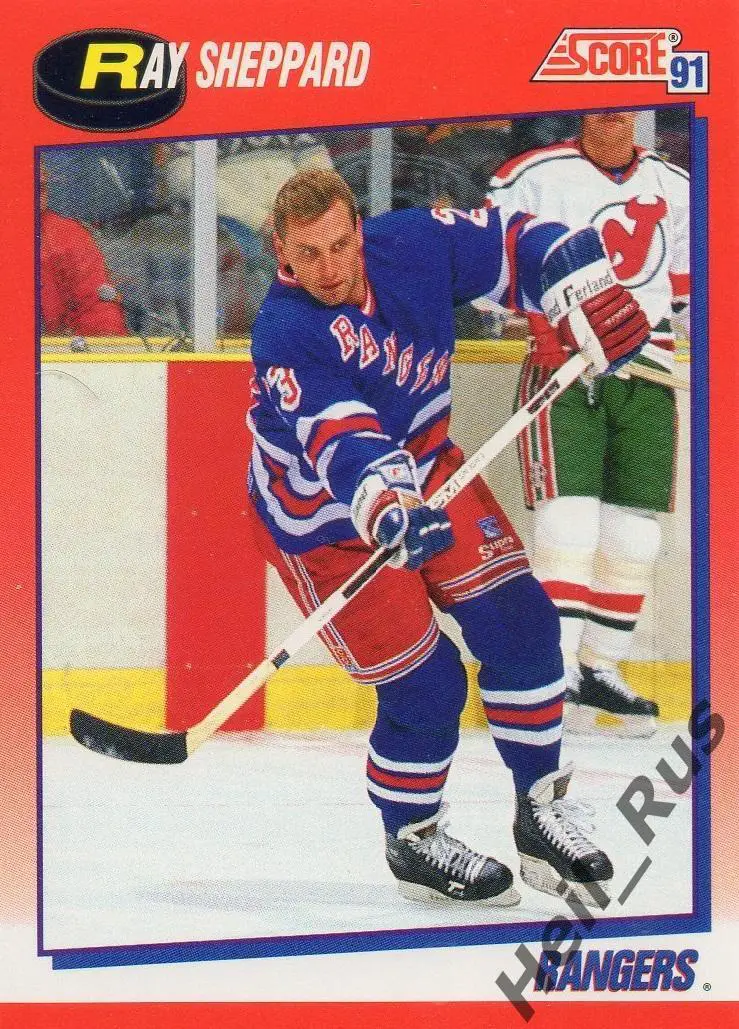 Карточка Ray Sheppard/Рэй Шеппард (New York Rangers/Нью-Йорк Рейнджерс) НХЛ/NHL
