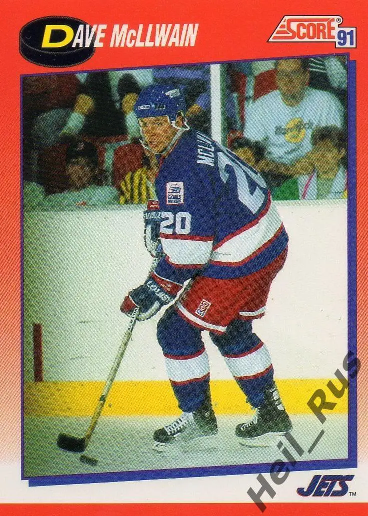Хоккей. Карточка Dave McLlwain / Дэйв Макллуэйн (Winnipeg Jets/Виннипег) НХЛ/NHL