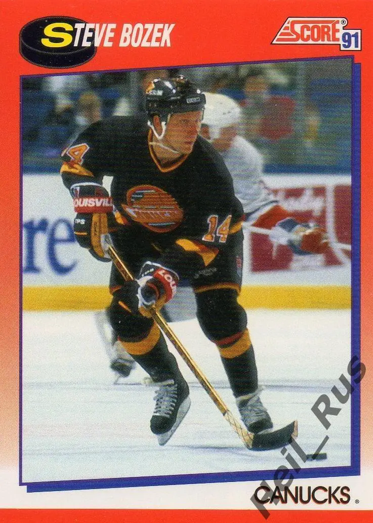 Хоккей Карточка Steve Bozek/Стив Бозек Vancouver Canucks/Ванкувер Кэнакс NHL/НХЛ