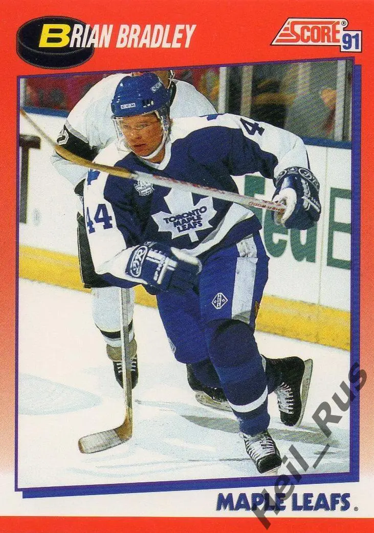 Хоккей. Карточка Brian Bradley/Брайан Брэдли Toronto Maple Leafs/Торонто НХЛ/NHL