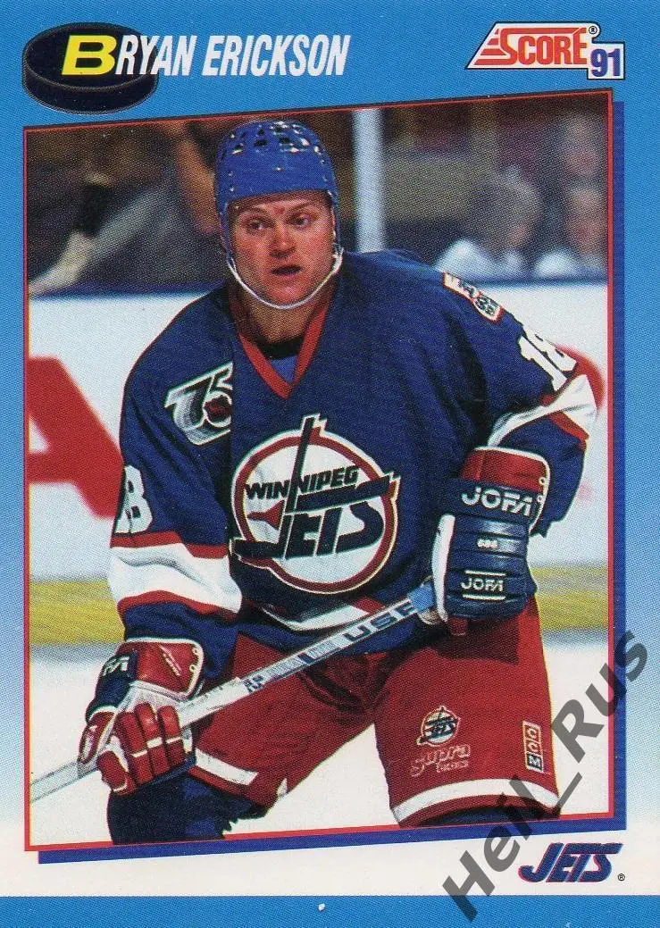 Хоккей Карточка Bryan Erickson/Брайан Эриксон (Winnipeg Jets/Виннипег) НХЛ/NHL