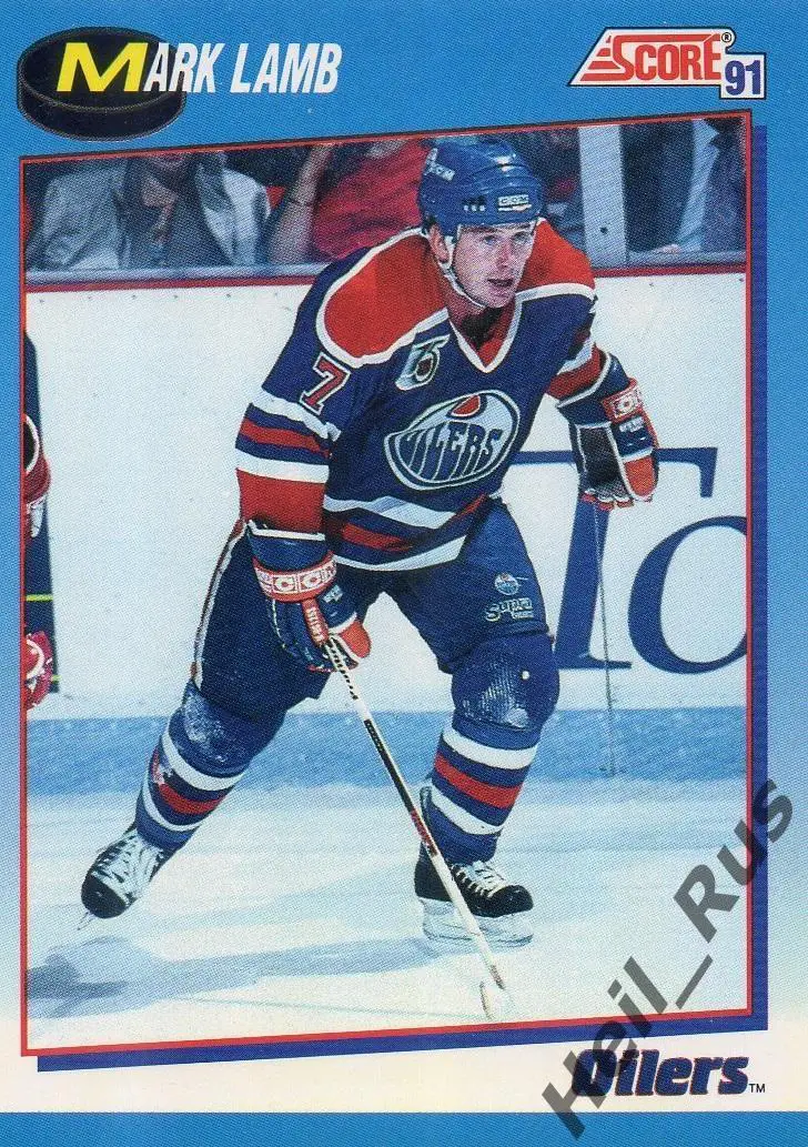 Хоккей. Карточка Mark Lamb/Марк Лэмб (Edmonton Oilers / Эдмонтон Ойлерз) НХЛ/NHL
