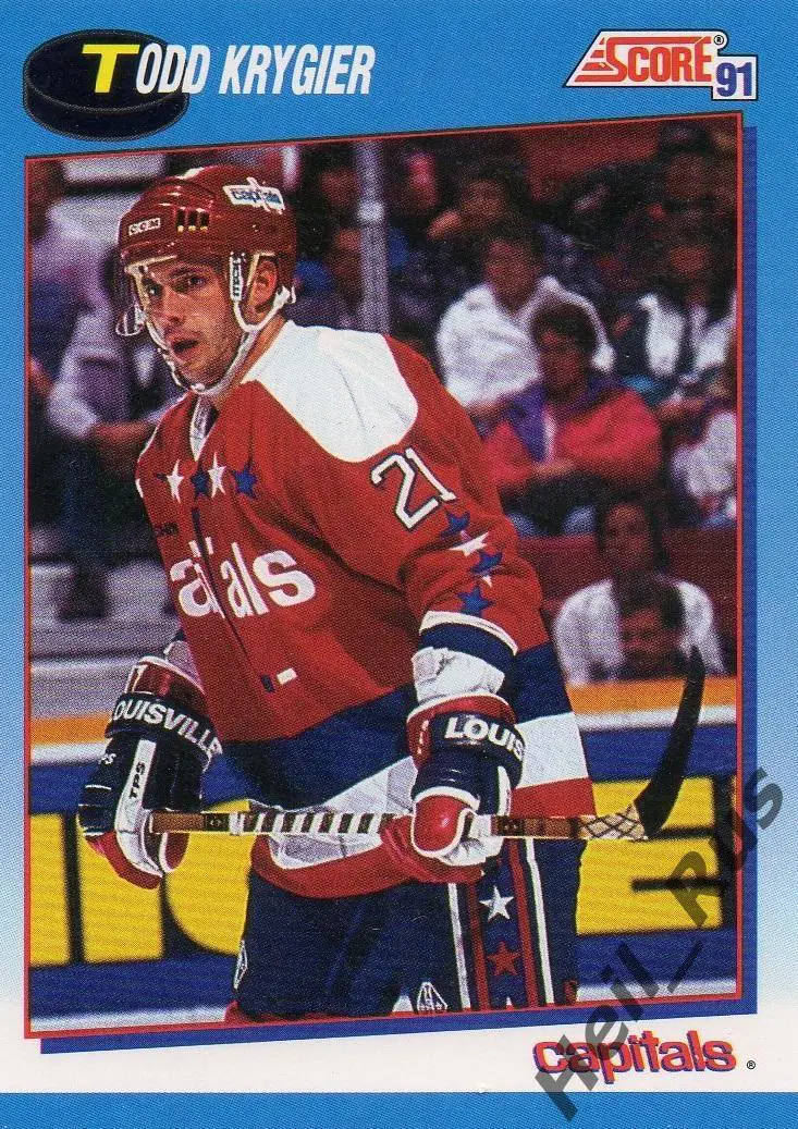Хоккей. Карточка Todd Krygier/Тодд Крюгер Washington Capitals/Вашингтон НХЛ/NHL