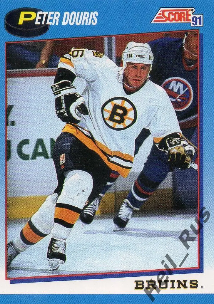 Хоккей. Карточка Peter Douris/Питер Доурис (Boston Bruins/Бостон Брюинз) НХЛ/NHL