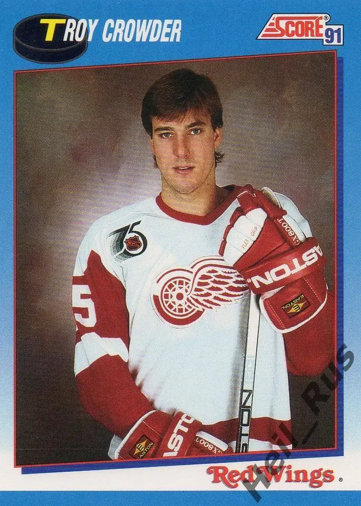 Хоккей. Карточка Troy Crowder/Трой Краудер (Detroit Red Wings/Детройт) НХЛ/NHL