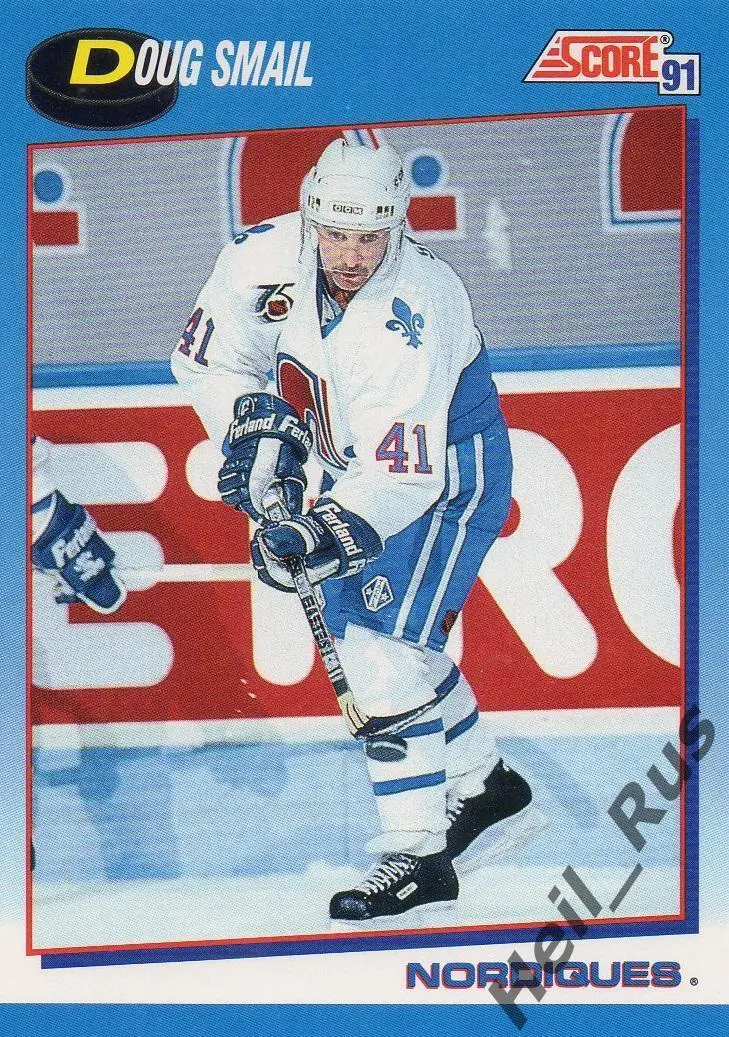 Хоккей. Карточка Doug Smail/Дуг Смэйл (Quebec Nordiques/Квебек Нордикс) НХЛ/NHL