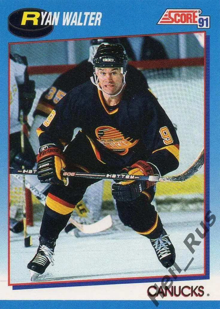 Хоккей. Карточка Ryan Walter/Райан Уолтер (Vancouver Canucks / Ванкувер) НХЛ/NHL