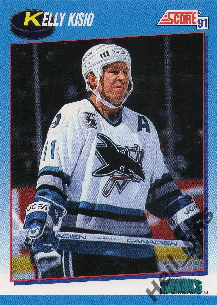 Хоккей; Карточка Kelly Kisio/Келли Кисио San Jose Sharks/Сан-Хосе Шаркс НХЛ/NHL
