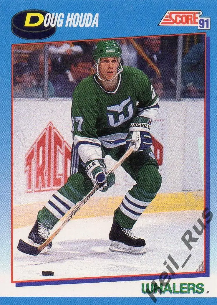 Хоккей. Карточка Doug Houda/Дуг Худа (Hartford Whalers/Хартфорд Уэйлерс) НХЛ/NHL