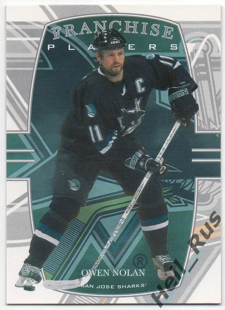 Хоккей; Карточка Owen Nolan/Оуэн Нолан (San Jose Sharks/Сан-Хосе Шаркс) НХЛ/NHL