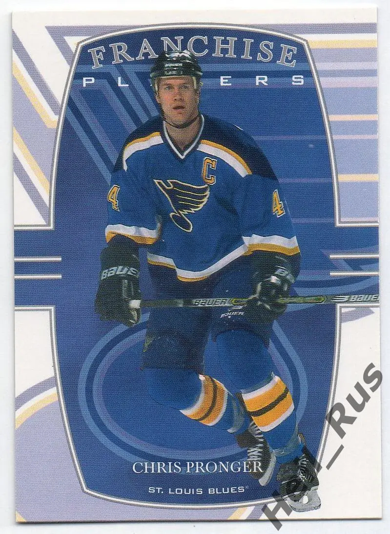Хоккей; Карточка Chris Pronger/Крис Пронгер (St. Louis Blues/Сент-Луис) НХЛ/NHL