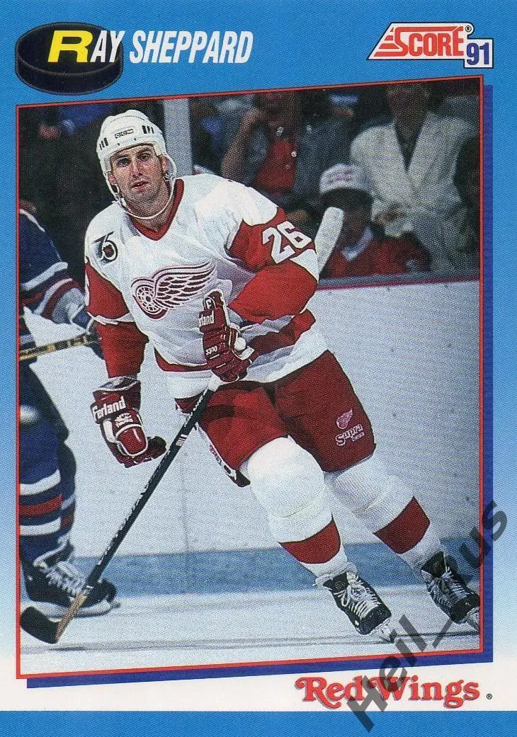 Хоккей. Карточка Ray Sheppard/Рэй Шеппард (Detroit Red Wings/Детройт) НХЛ/NHL