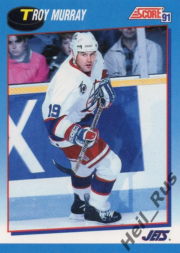 Хоккей; Карточка Troy Murray/Трой Мюррей (Winnipeg Jets/Виннипег Джетс) НХЛ/NHL