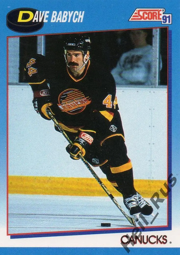 Хоккей. Карточка Dave Babych / Дэйв Бабич (Vancouver Canucks / Ванкувер) НХЛ/NHL