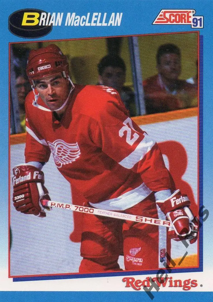 Карточка Brian MacLellan/Брайан Маклеллан (Detroit Red Wings/Детройт) НХЛ/NHL