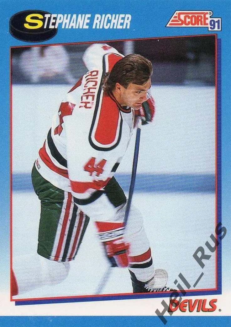 Карточка Stephane Richer/Стефан Рише New Jersey Devils/Нью-Джерси Девилз НХЛ/NHL