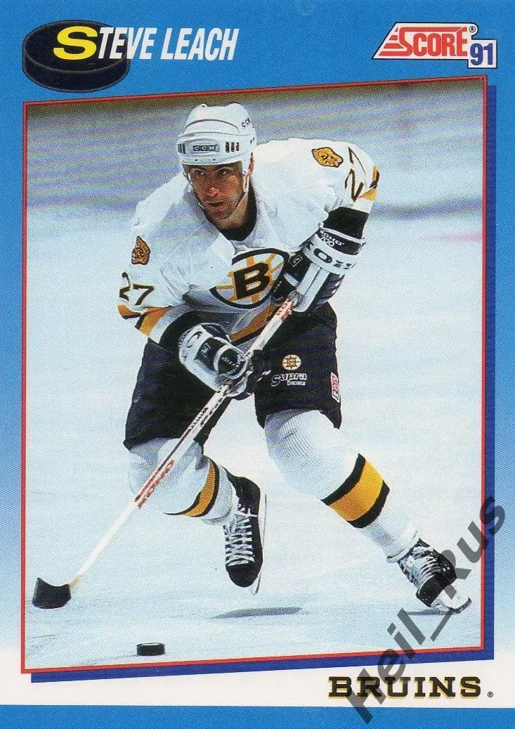 Хоккей. Карточка Steve Leach/Стефен Лич (Boston Bruins/Бостон Брюинз) НХЛ/NHL