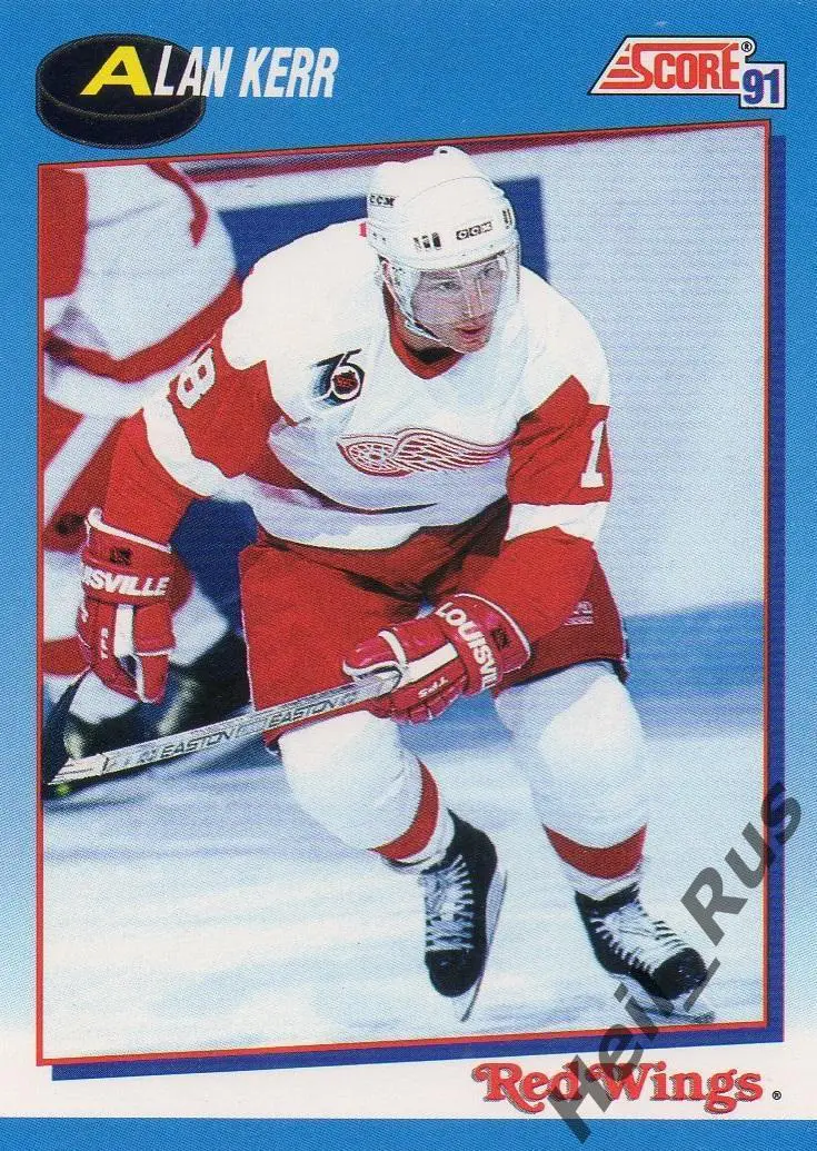 Хоккей. Карточка Alan Kerr/Алан Керр Detroit Red Wings/Детройт Ред Уингз НХЛ/NHL