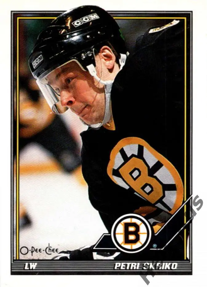 Хоккей; Карточка Petri Skriko/Петри Скрико (Boston Bruins/Бостон Брюинз) НХЛ/NHL
