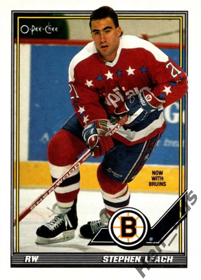 Карточка Стефен Лич (Boston Bruins/Бостон Washington Capitals/Вашингтон) НХЛ/NHL