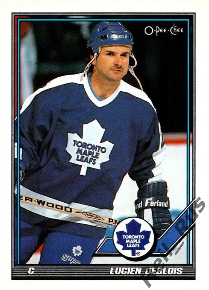 Хоккей Карточка Lucien DeBlois/Люсьен Деблуа Toronto Maple Leafs/Торонто НХЛ/NHL