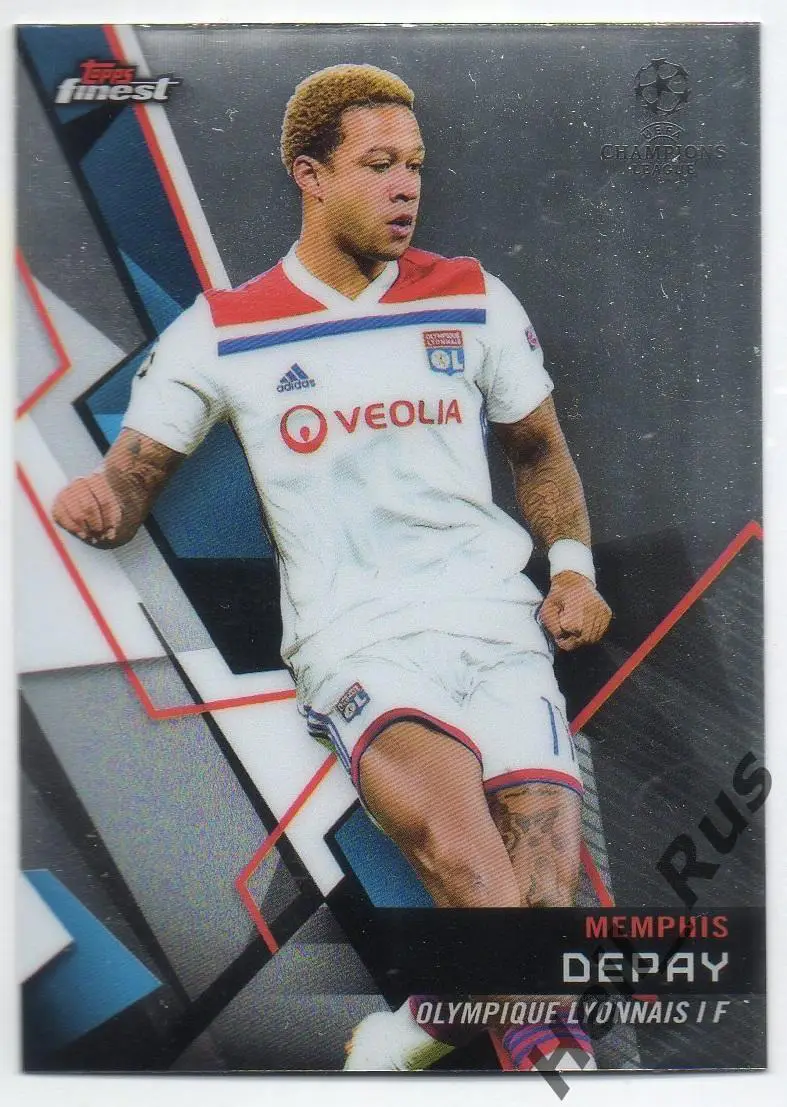 Карточка Мемфис Депай Лион, Манчестер Юнайтед, Барселона Лига Чемпионов 2018/19